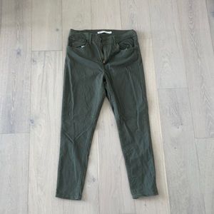 Army Green Levi Skinny Jeans.